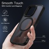 image:imageJETech Magnetic Matte Case for iPhone 16 Pro Max Black Titanium  Compatible with MagSafe Camera Control Button Translucent Matte Back Slim Shockproof ProtectionBlack Titanium