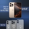 image:imageJETech Magnetic Matte Case for iPhone 16 Pro Max Black Titanium  Compatible with MagSafe Camera Control Button Translucent Matte Back Slim Shockproof ProtectionDesert Titanium