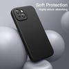 image:imageJETech Magnetic Silicone Case for iPhone 15 Black  Compatible with MagSafe Silky Soft Touch Full Camera Lens Protection Shock Absorbing Phone CoverBlack