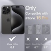 image:imageJETech Magnetic Silicone Case for iPhone 15 Pro Black  Compatible with MagSafe Silky Soft Touch Full Camera Lens Protection Shock Absorbing Phone CoverBlack
