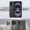 image:imageJETech Magnetic Silicone Case for iPhone 16 Black  Compatible with MagSafe Silky Soft Touch Full Camera Lens Protection Shock Absorbing Phone CoverBlack