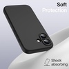 image:imageJETech Magnetic Silicone Case for iPhone 16 Black  Compatible with MagSafe Silky Soft Touch Full Camera Lens Protection Shock Absorbing Phone CoverBlack
