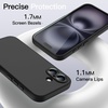 image:imageJETech Magnetic Silicone Case for iPhone 16 Black  Compatible with MagSafe Silky Soft Touch Full Camera Lens Protection Shock Absorbing Phone CoverBlack