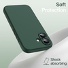 image:imageJETech Magnetic Silicone Case for iPhone 16 Black  Compatible with MagSafe Silky Soft Touch Full Camera Lens Protection Shock Absorbing Phone CoverMidnight Green