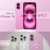 image:imageJETech Magnetic Silicone Case for iPhone 16 Black  Compatible with MagSafe Silky Soft Touch Full Camera Lens Protection Shock Absorbing Phone CoverPink
