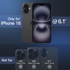 image:imageJETech Matte Case for iPhone 16 Black  with Camera Control Button MilitaryGrade Protection Frosted Matte Back Shockproof DesignBlack
