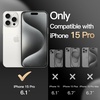 image:imageJETech Rugged Case for iPhone 15 Pro Black  DualLayer Protection HeavyDuty Shockproof Design Matte FinishMint Green