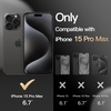 image:imageJETech Rugged Case for iPhone 15 Pro Max Black  DualLayer Protection HeavyDuty Shockproof Design Matte FinishBlack