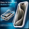image:imageJETech Screen Protector for iPhone 15 Pro Max 33 Pack  with Camera Lens Protector HD Clear Tempered Glass AntiScratch Protection Easy Installation TooliPhone 15 Pro Max