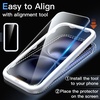 image:imageJETech Shatterproof Screen Protector for iPhone 15 Pro 3Pack  9H Tempered Glass Military Grade Film Easy Installation Tool HD Clear CaseFriendlyiPhone 16 Plus