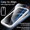 image:imageJETech Shatterproof Screen Protector for iPhone 15 Pro 3Pack  9H Tempered Glass Military Grade Film Easy Installation Tool HD Clear CaseFriendlyiPhone 15 Pro