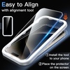 image:imageJETech Shatterproof Screen Protector for iPhone 15 Pro 3Pack  9H Tempered Glass Military Grade Film Easy Installation Tool HD Clear CaseFriendlyiPhone 15 Pro Max
