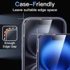 image:imageJETech Shatterproof Screen Protector for iPhone 15 Pro 3Pack  9H Tempered Glass Military Grade Film Easy Installation Tool HD Clear CaseFriendlyiPhone 16 Plus