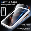 image:imageJETech Shatterproof Screen Protector for iPhone 15 Pro 3Pack  9H Tempered Glass Military Grade Film Easy Installation Tool HD Clear CaseFriendlyiPhone 16 Pro Max