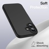 image:imageJETech Silicone Case for iPhone 16 Pro Max Black  Silky Soft Touch Shockproof Protection Scratch Resistant Microfiber LiningBlack