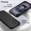image:imageJETech Silicone Case for iPhone 16 Pro Max Black  Silky Soft Touch Shockproof Protection Scratch Resistant Microfiber LiningBlack