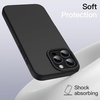 image:imageJETech Silicone Case for iPhone 16 Pro Max Black  Silky Soft Touch Shockproof Protection Scratch Resistant Microfiber LiningBlack