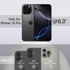 image:imageJETech Silicone Case for iPhone 16 Pro Max Black  Silky Soft Touch Shockproof Protection Scratch Resistant Microfiber LiningBlack