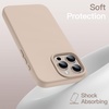 image:imageJETech Silicone Case for iPhone 16 Pro Max Black  Silky Soft Touch Shockproof Protection Scratch Resistant Microfiber LiningDesert Titanium
