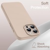 image:imageJETech Silicone Case for iPhone 16 Pro Max Black  Silky Soft Touch Shockproof Protection Scratch Resistant Microfiber LiningDesert Titanium