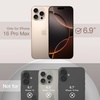 image:imageJETech Silicone Case for iPhone 16 Pro Max Black  Silky Soft Touch Shockproof Protection Scratch Resistant Microfiber LiningDesert Titanium