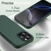 image:imageJETech Silicone Case for iPhone 16 Pro Max Black  Silky Soft Touch Shockproof Protection Scratch Resistant Microfiber LiningMidnight Green