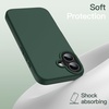 image:imageJETech Silicone Case for iPhone 16 Pro Max Black  Silky Soft Touch Shockproof Protection Scratch Resistant Microfiber LiningMidnight Green