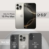 image:imageJETech Silicone Case for iPhone 16 Pro Max Black  Silky Soft Touch Shockproof Protection Scratch Resistant Microfiber LiningNatural Titanium