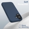 image:imageJETech Silicone Case for iPhone 16 Pro Max Black  Silky Soft Touch Shockproof Protection Scratch Resistant Microfiber LiningNavy Blue