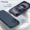 image:imageJETech Silicone Case for iPhone 16 Pro Max Black  Silky Soft Touch Shockproof Protection Scratch Resistant Microfiber LiningNavy Blue