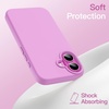 image:imageJETech Silicone Case for iPhone 16 Pro Max Black  Silky Soft Touch Shockproof Protection Scratch Resistant Microfiber LiningPink