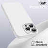 image:imageJETech Silicone Case for iPhone 16 Pro Max Black  Silky Soft Touch Shockproof Protection Scratch Resistant Microfiber LiningWhite