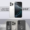 image:imageJETech Silicone Case for iPhone 16 Pro Max Black  Silky Soft Touch Shockproof Protection Scratch Resistant Microfiber LiningWhite