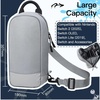 image:imageJETech Sling Bag for Nintendo Switch 2Switch OLEDSwitch Console Black  Crossbody Carrying Design 8 Game Card Slots Large Storage Capacity TravelFriendly OrganizationGrey