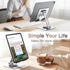 image:imageJETech Swivel Tablet Stand for 413 Tablets and Phones Silver  Adjustable Swivel Desktop Holder Foldable Cradle for iPadiPad AirProMini Galaxy Tab A11S11 etcSilver