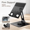 image:imageJETech Swivel Tablet Stand for 413 Tablets and Phones Silver  Adjustable Swivel Desktop Holder Foldable Cradle for iPadiPad AirProMini Galaxy Tab A11S11 etcBlack