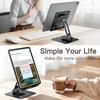 image:imageJETech Swivel Tablet Stand for 413 Tablets and Phones Silver  Adjustable Swivel Desktop Holder Foldable Cradle for iPadiPad AirProMini Galaxy Tab A11S11 etcBlack