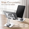 image:imageJETech Swivel Tablet Stand for 413 Tablets and Phones Silver  Adjustable Swivel Desktop Holder Foldable Cradle for iPadiPad AirProMini Galaxy Tab A11S11 etcSilver