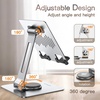 image:imageJETech Swivel Tablet Stand for 413 Tablets and Phones Silver  Adjustable Swivel Desktop Holder Foldable Cradle for iPadiPad AirProMini Galaxy Tab A11S11 etcSilver