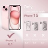 image:imageJETech Ultra Slim Case for iPhone 15 Black  Camera Lens Protection Lightweight Matte Finish Minimalist Hard PP Material Cover Supports Wireless ChargingPink