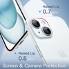 image:imageJETech Ultra Slim Case for iPhone 15 Black  Camera Lens Protection Lightweight Matte Finish Minimalist Hard PP Material Cover Supports Wireless ChargingFrosted Clear