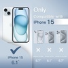 image:imageJETech Ultra Slim Case for iPhone 15 Black  Camera Lens Protection Lightweight Matte Finish Minimalist Hard PP Material Cover Supports Wireless ChargingFrosted Clear