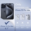 image:imageJETech Ultra Slim Case for iPhone 15 Pro Max Black Titanium  Camera Lens Protection Lightweight Matte Finish Minimalist Hard PP Material Cover Supports Wireless ChargingBlue Titanium