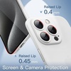 image:imageJETech Ultra Slim Case for iPhone 15 Pro Max Black Titanium  Camera Lens Protection Lightweight Matte Finish Minimalist Hard PP Material Cover Supports Wireless ChargingWhite Titanium