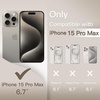 image:imageJETech Ultra Slim Case for iPhone 15 Pro Max Black Titanium  Camera Lens Protection Lightweight Matte Finish Minimalist Hard PP Material Cover Supports Wireless ChargingNatural Titanium