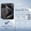 image:imageJETech Ultra Slim Case for iPhone 15 Pro Natural Titanium  Camera Lens Protection Lightweight Matte Finish Minimalist Hard PP Material Cover Supports Wireless ChargingBlack Titanium
