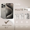 image:imageJETech Ultra Slim Case for iPhone 15 Pro Natural Titanium  Camera Lens Protection Lightweight Matte Finish Minimalist Hard PP Material Cover Supports Wireless ChargingNatural Titanium