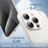 image:imageJETech Ultra Slim Case for iPhone 15 Pro Natural Titanium  Camera Lens Protection Lightweight Matte Finish Minimalist Hard PP Material Cover Supports Wireless ChargingFrosted Clear