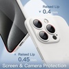 image:imageJETech Ultra Slim Case for iPhone 15 Pro Natural Titanium  Camera Lens Protection Lightweight Matte Finish Minimalist Hard PP Material Cover Supports Wireless ChargingWhite Titanium