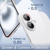 image:imageJETech Ultra Slim Case for iPhone 16 Black  Camera Lens Protection Lightweight Matte Finish Minimalist Hard PP Material Cover Supports Wireless ChargingWhite